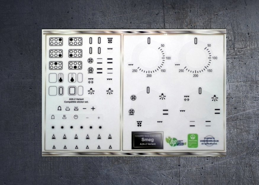 (image for) SMEG A2A-2 variant compatible fascia sticker set. - Click Image to Close