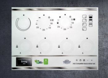 (image for) Smeg A42 compatible panel fascia sticker set.