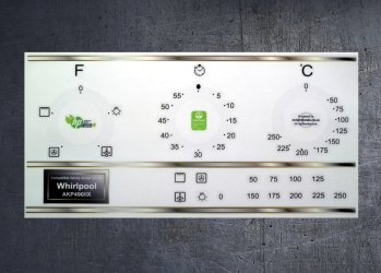 (image for) Whirlpool AKP 490/IX compatible panel fascia sticker set.