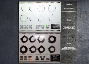 (image for) Belling DB490DFTSST Compatible fascia sticker sets.