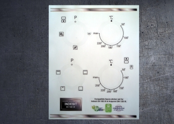 Hotpoint DIH 12D IX Compatible fascia sticker set. (image for) Hotpoint DIH 12D IX Compatible fascia sticker set.