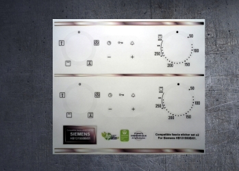 Siemens HB131550B/01 Compatible fascia sticker set x2. (image for) Siemens HB131550B/01 Compatible fascia sticker set x2.
