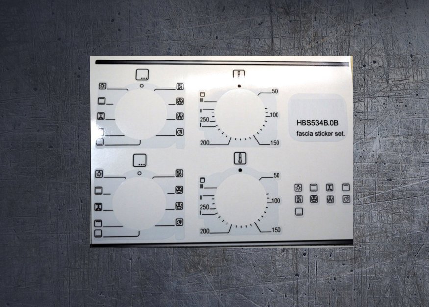 (image for) BOSCH HBS534B.OB compatible fascia sticker set. - Click Image to Close