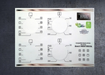 BOSCH HBS573BSOB compatible fascia sticker set. (image for) BOSCH HBS573BSOB compatible fascia sticker set.