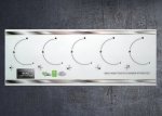 (image for) Beko HQAW 75225 SX compatible 5 burner hob sticker set.