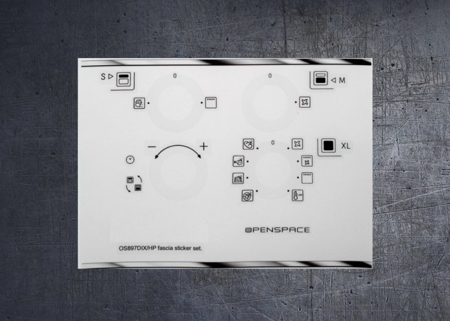 (image for) Hotpoint OS897DIX/HP compatible fascia sticker set. - Click Image to Close