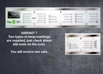 (image for) Smeg AP361, SE335 compatible fascia stick sets, many variants.