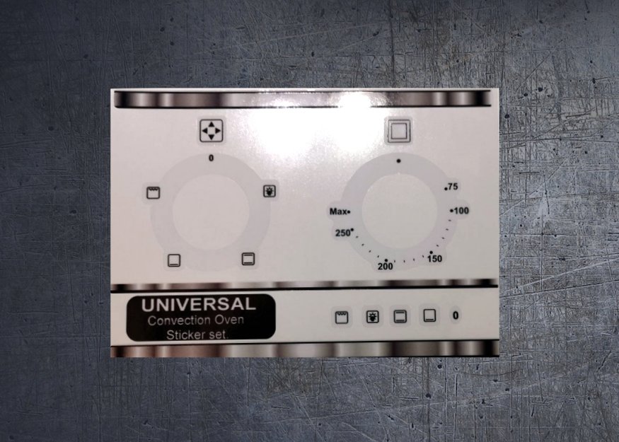 (image for) Universal convection oven stickers - Click Image to Close