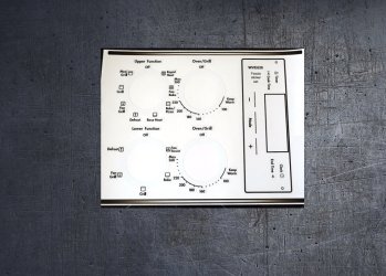 (image for) Westinghouse WVE626 compatible panel fascia sticker set.