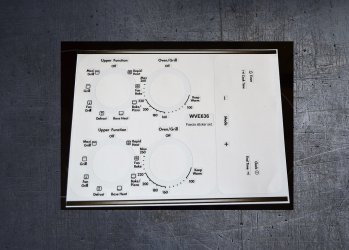 (image for) Westinghouse WVE636 compatible fascia sticker set.